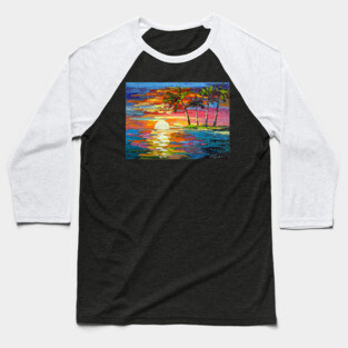 Dawn and palm trees Baseball T-Shirt