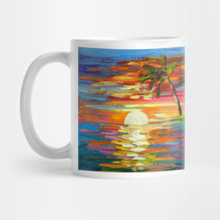 Dawn and palm trees Mug