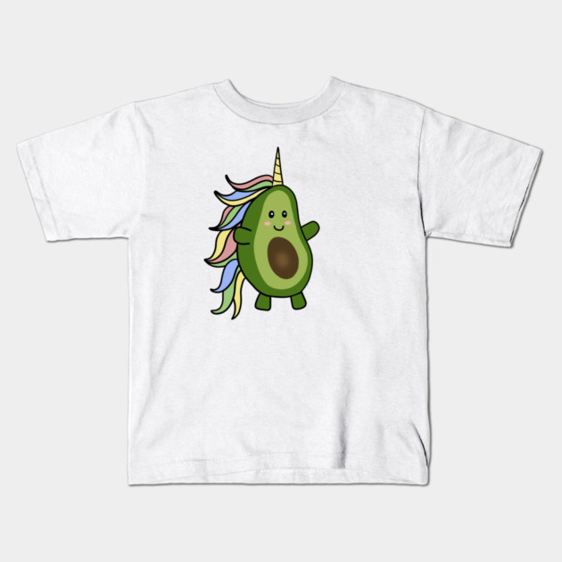 Cute Unicorn Avocado Lover Kids T-Shirt by logiamerch