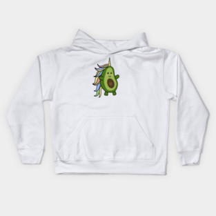 Cute Unicorn Avocado Lover Kids Hoodie