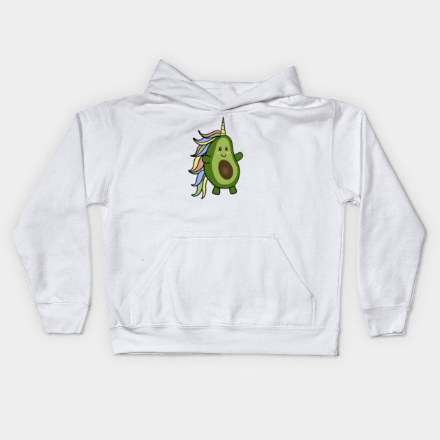 Cute Unicorn Avocado Lover Kids Hoodie by logiamerch