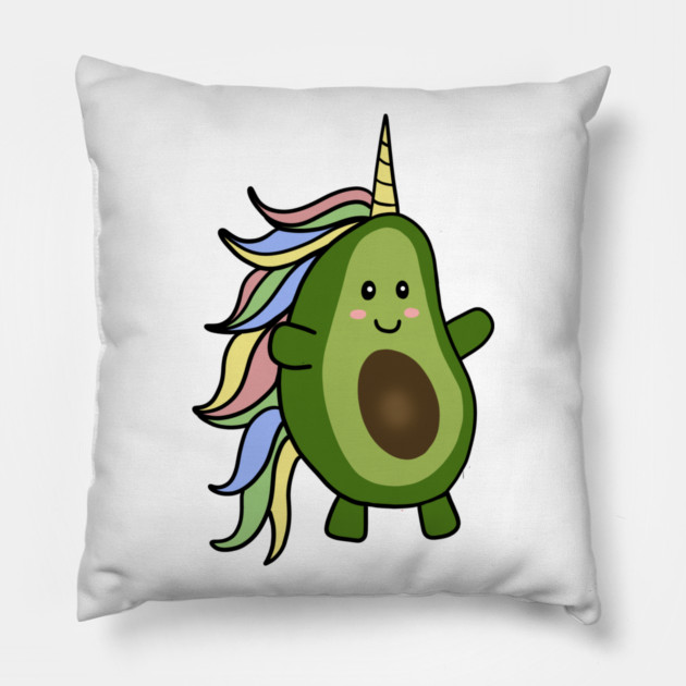 Cute Unicorn Avocado Lover Pillow by logiamerch