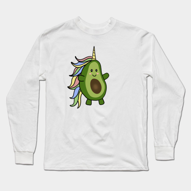 Cute Unicorn Avocado Lover Long Sleeve T-Shirt by logiamerch