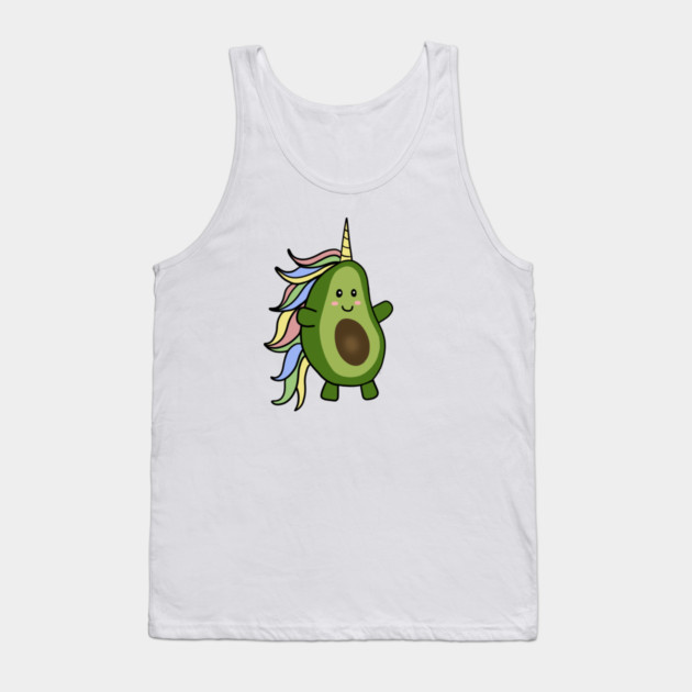 Cute Unicorn Avocado Lover Tank Top by logiamerch