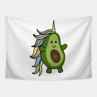 Cute Unicorn Avocado Lover Tapestry