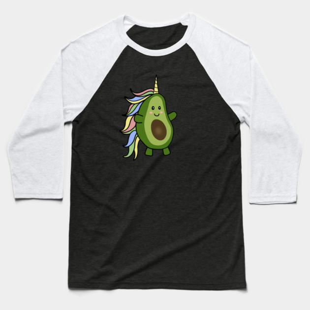 Cute Unicorn Avocado Lover Baseball T-Shirt by logiamerch