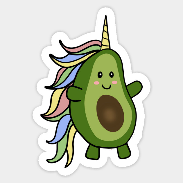 Cute Unicorn Avocado Lover Sticker by logiamerch
