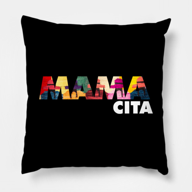 Mama Cita, Latina, cholita, South American Pillow by logiamerch
