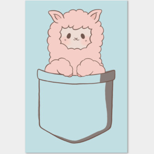 Alpaca in a pocket Posters and Art