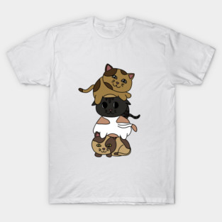 Cute Kitten Cats Stacked T-Shirt