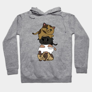 Cute Kitten Cats Stacked Hoodie
