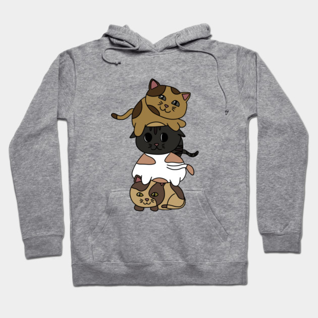 Cute Kitten Cats Stacked Hoodie by logiamerch