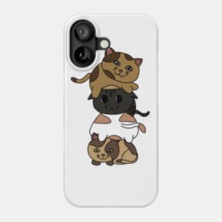 Cute Kitten Cats Stacked Phone Case