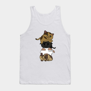 Cute Kitten Cats Stacked Tank Top