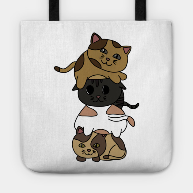Cute Kitten Cats Stacked Tote by logiamerch