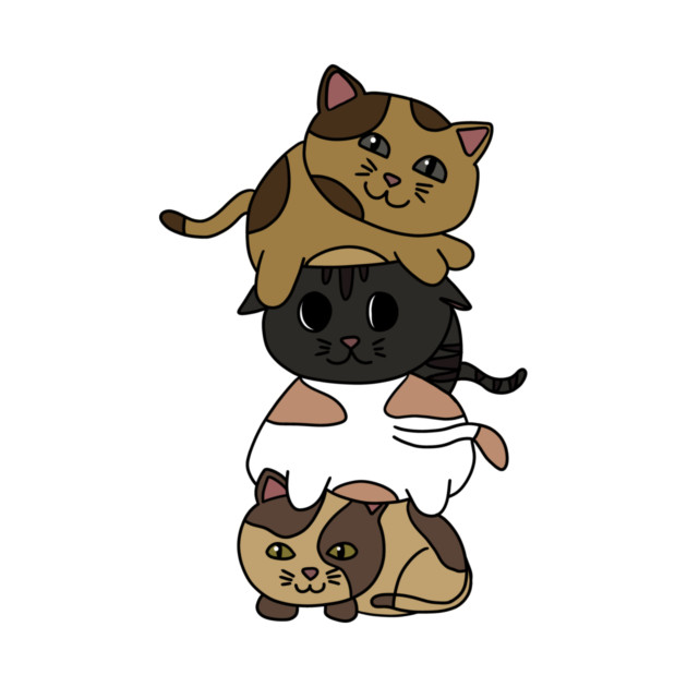 Cute Kitten Cats Stacked by logiamerch
