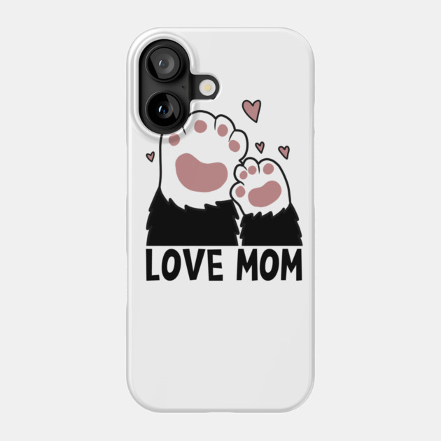 Love Mom Cat Paws Kitten Cat Lover Phone Case by logiamerch