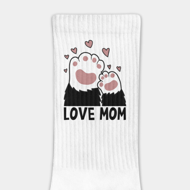 Love Mom Cat Paws Kitten Cat Lover by logiamerch