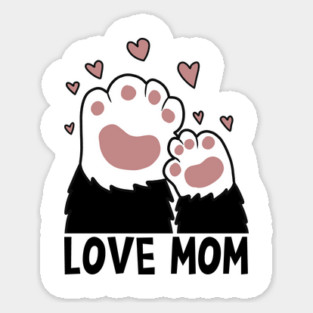 Love Mom Cat Paws Kitten Cat Lover Magnet