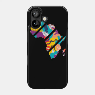 Africa Map Tropical Patterns, African Phone Case