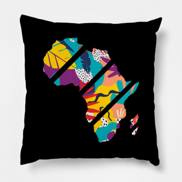 Africa Map Tropical Patterns, African Pillow by logiamerch
