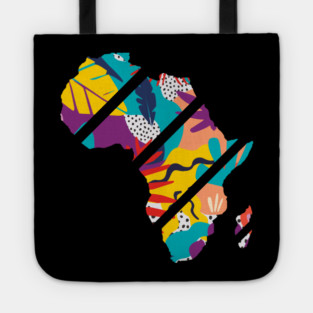 Africa Map Tropical Patterns, African Tote