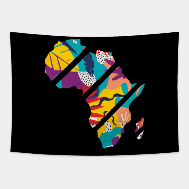 Africa Map Tropical Patterns, African Tapestry by logiamerch