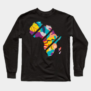 Africa Map Tropical Patterns, African Long Sleeve T-Shirt