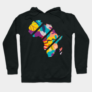 Africa Map Tropical Patterns, African Hoodie