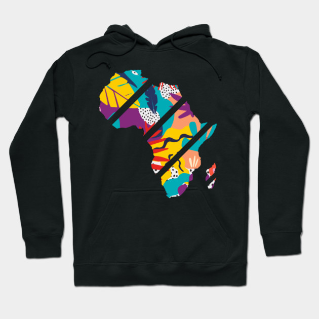 Africa Map Tropical Patterns, African Hoodie by logiamerch