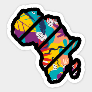 Africa Map Tropical Patterns, African Magnet
