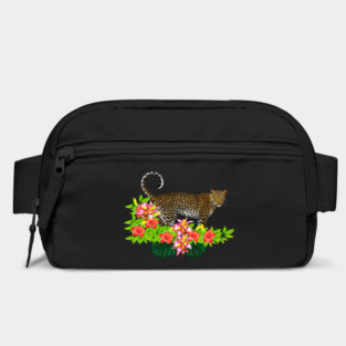 Tropical Jaguar Cat Floral theme Bag