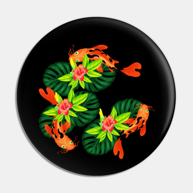 Koi fish Japanese Tropical Fish Pin by logiamerch