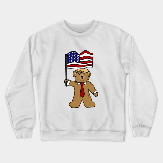 Funny Trump Bear Political Crewneck Sweatshirt by logiamerch