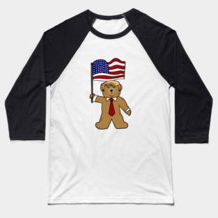 Funny Trump Bear Political Baseball T-Shirt