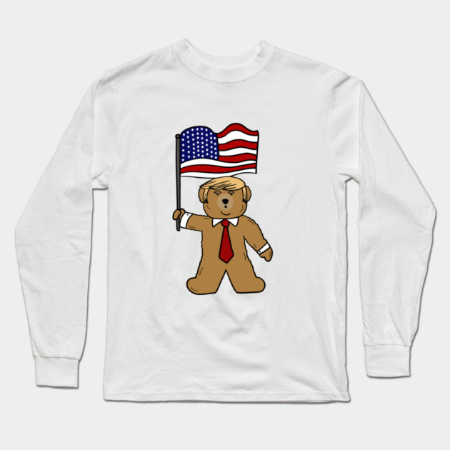 Funny Trump Bear Political Long Sleeve T-Shirt by logiamerch