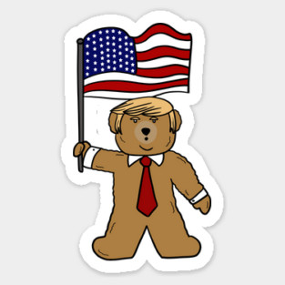 Funny Trump Bear Political Sticker