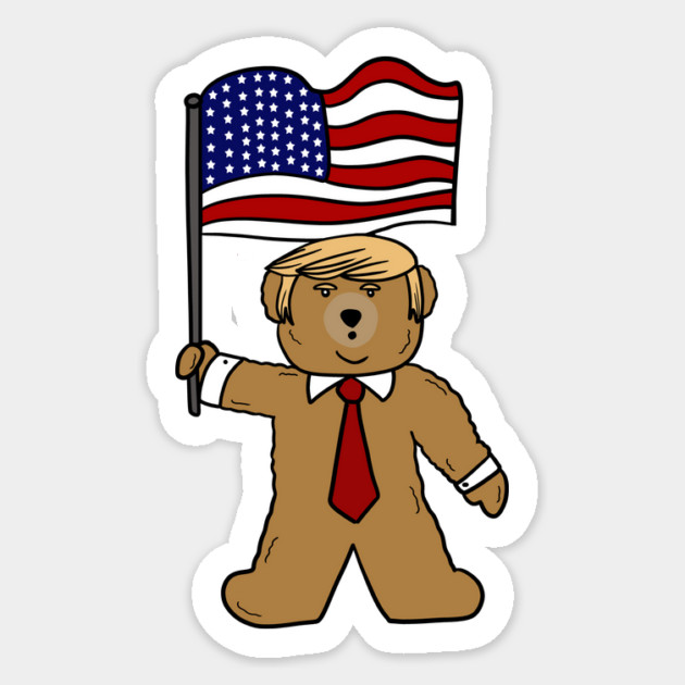 Funny Trump Bear Political Sticker by logiamerch