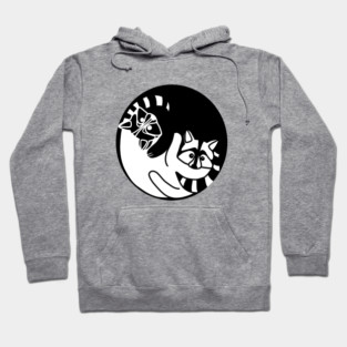 Racoon Yin Yang Symbol Animal Style, Love Raccoons Hoodie