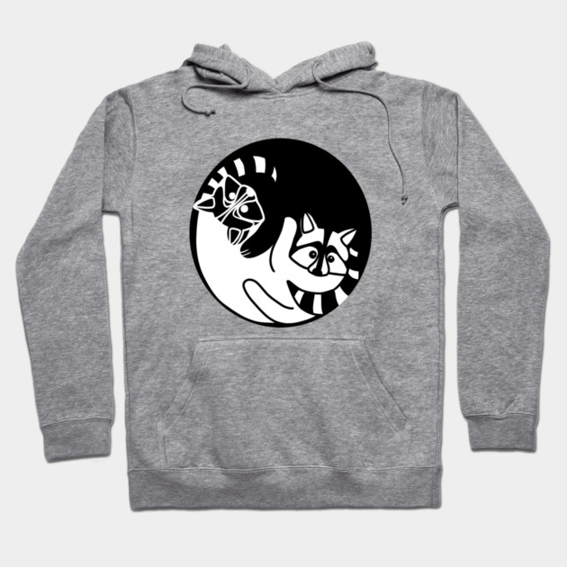Racoon Yin Yang Symbol Animal Style, Love Raccoons Hoodie by logiamerch