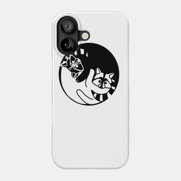 Racoon Yin Yang Symbol Animal Style, Love Raccoons Phone Case by logiamerch