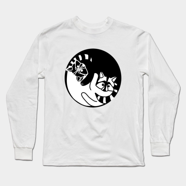 Racoon Yin Yang Symbol Animal Style, Love Raccoons Long Sleeve T-Shirt by logiamerch