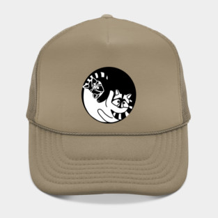 Racoon Yin Yang Symbol Animal Style, Love Raccoons Hat