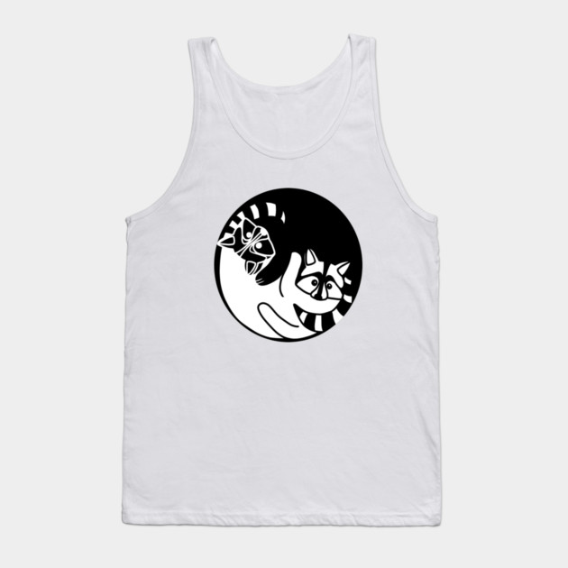 Racoon Yin Yang Symbol Animal Style, Love Raccoons Tank Top by logiamerch