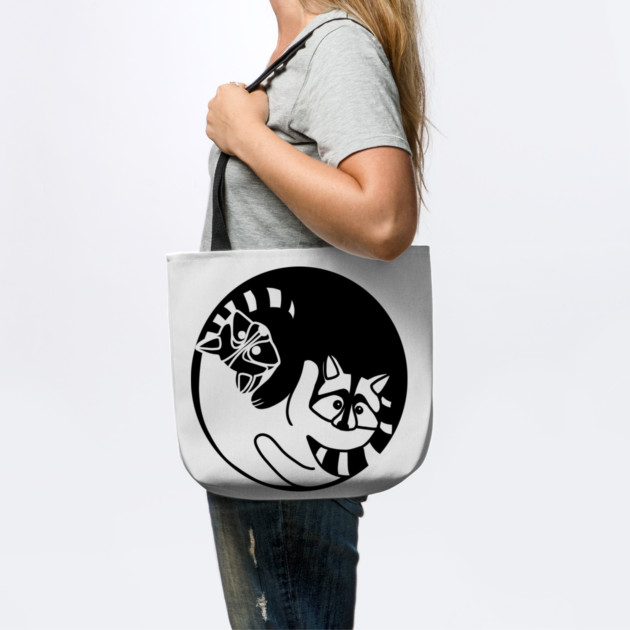 Racoon Yin Yang Symbol Animal Style, Love Raccoons by logiamerch