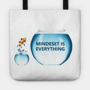 Clownfish Mindset is Everything Motivational, Fish, Funny Motivational quote Tote