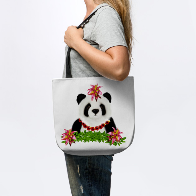 Panda, Tropical Bear, Floral by logiamerch
