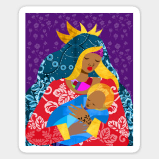Virgin Mary and Child Sticker