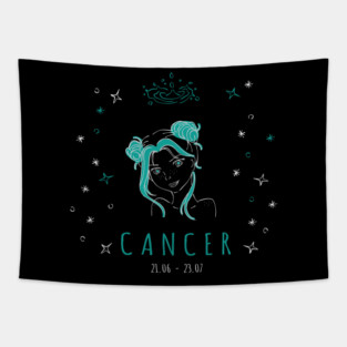 Cancer Zodiac Sign Tapestry