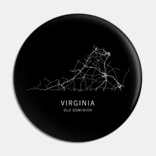 Virginia State Road Map Pin